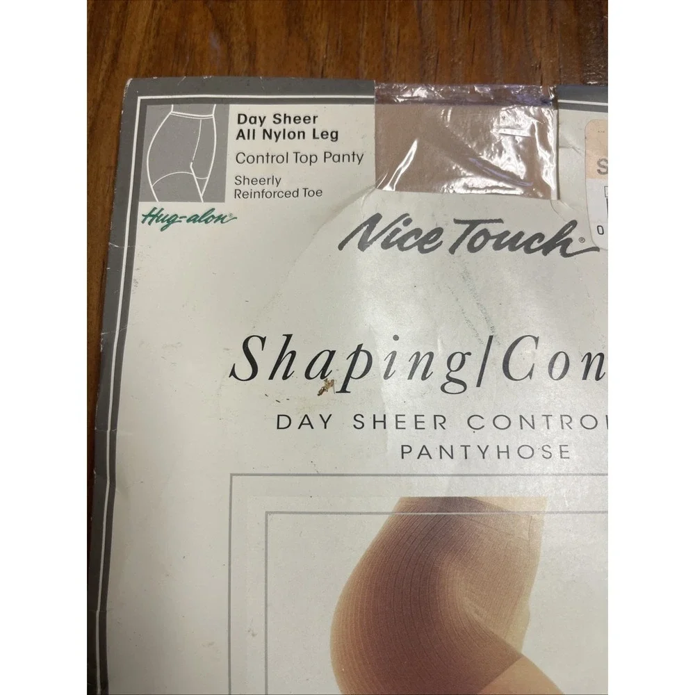 Nice Touch Sears Powder SZ E Day Sheer Panty Nylon Pantyhose Vintage Control Top